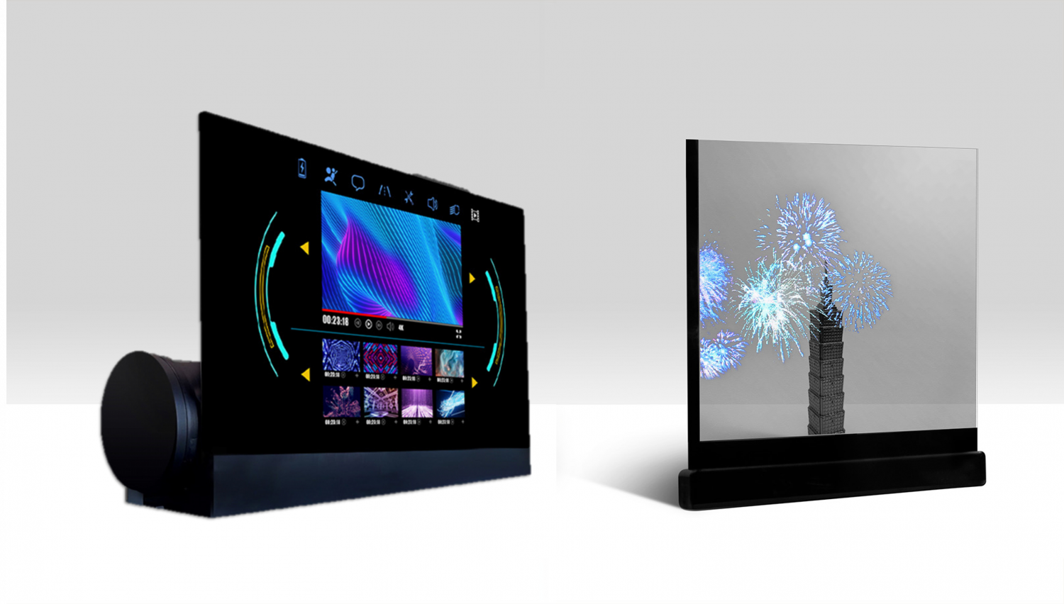 可捲式、折疊性、高透明